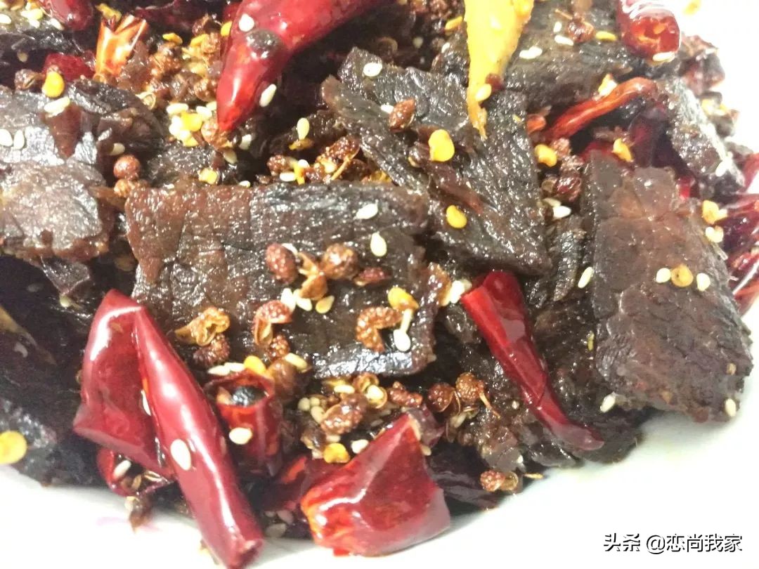 麻辣牛肉干鲜香酥烂麻辣爽口,原味牛肉干怎么做成麻辣牛肉干