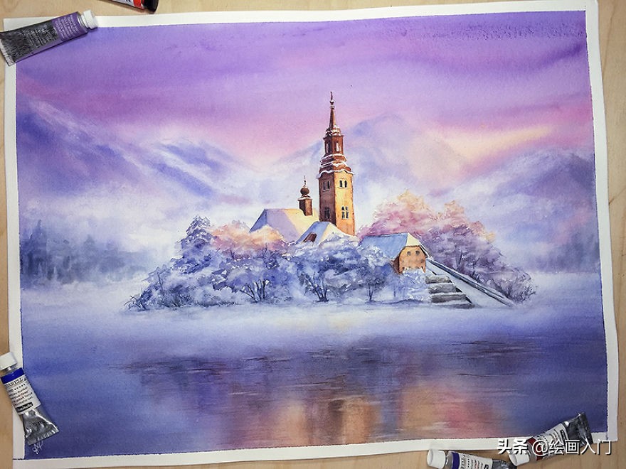 如何用画笔画出好看的图画,一幅优秀的水彩画创作过程欣赏