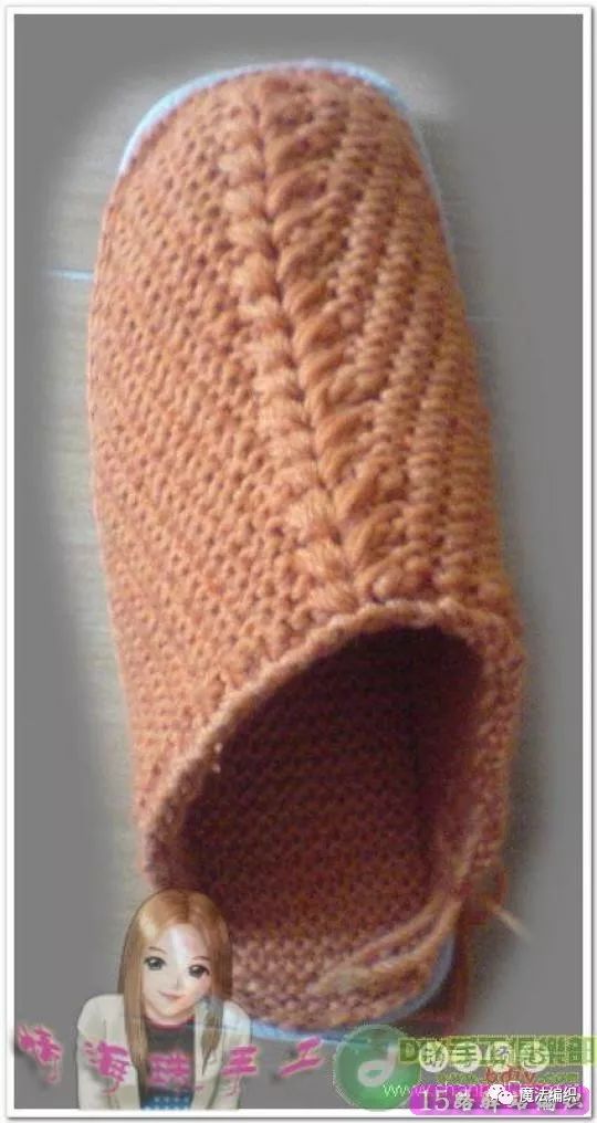 毛线钩织拖鞋男士拖鞋花样,毛线拖鞋100款打拖鞋花样