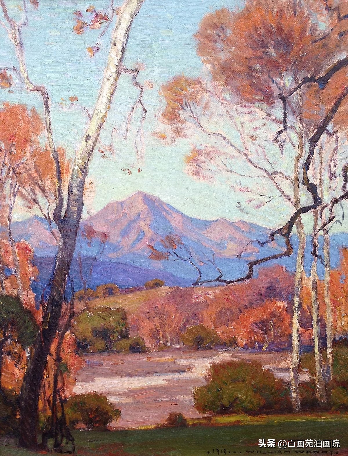 风景油画色彩的基础知识,阿尔卑斯山风景油画