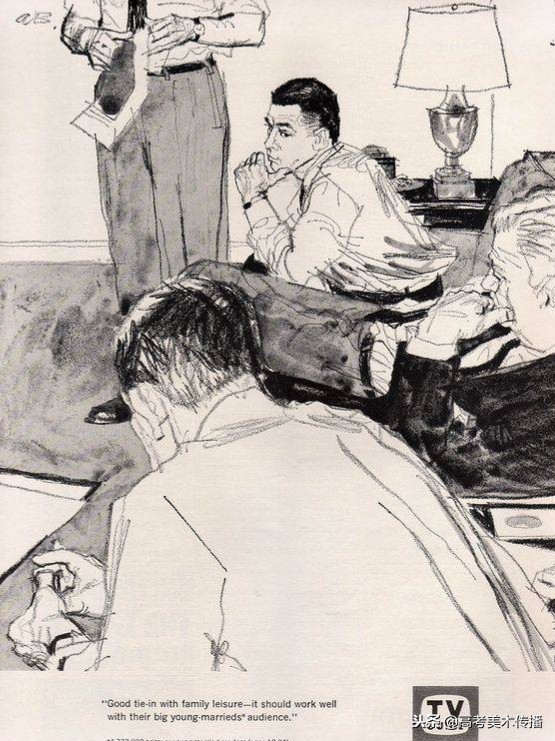 热闹集市场景速写,大师场景速写