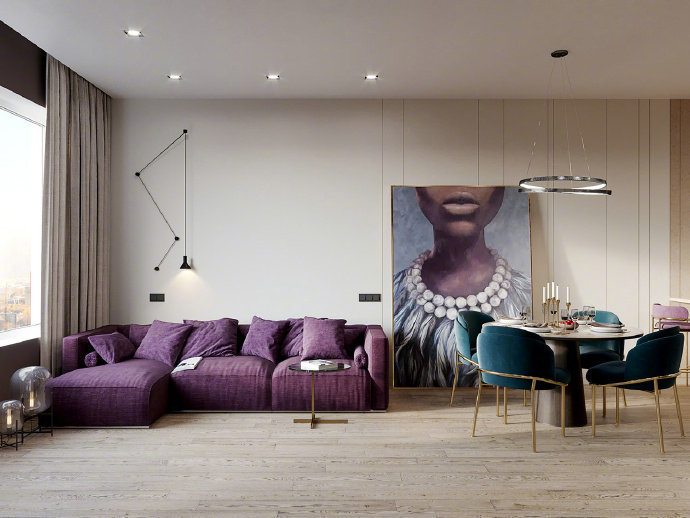 紫色系绝美渐变别墅,迷你淡紫色仙气别墅