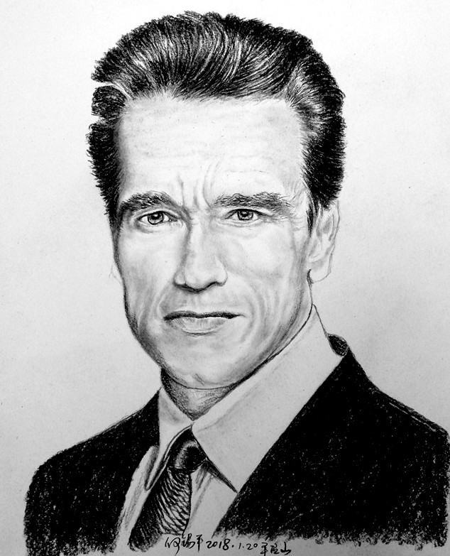 碳铅素描,明星彩铅素描画像图片