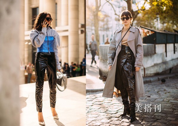 漆皮气质细跟短靴,漆皮靴秋冬穿搭