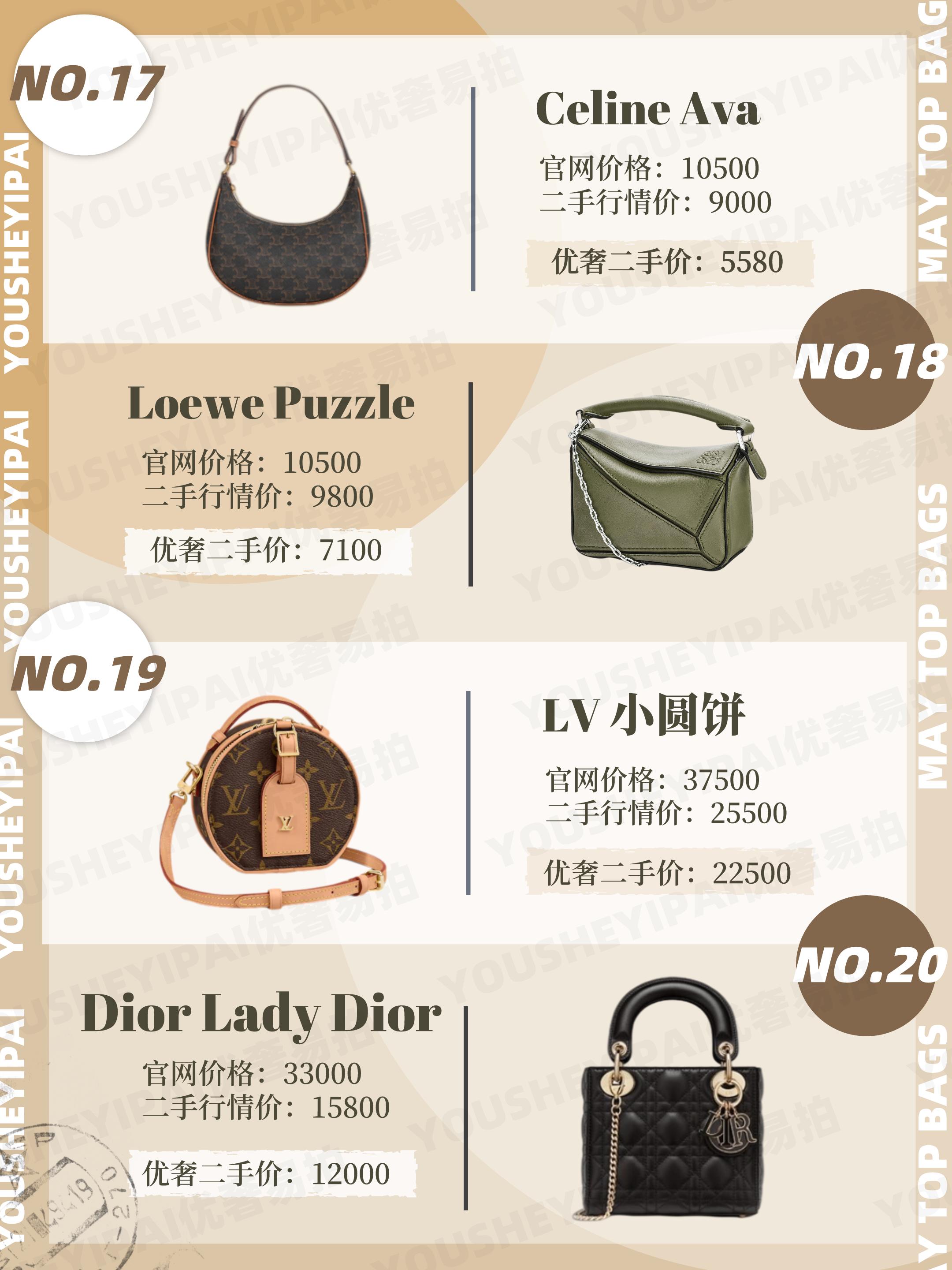 二手奢侈品种草｜5月大牌包包人气榜单出炉｜速速查收