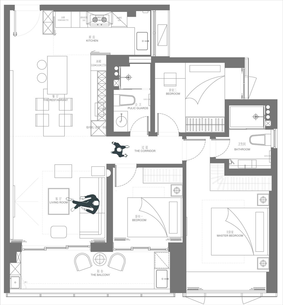 122四房二厅二卫装修现代轻奢风格,122三房二厅二卫装修效果