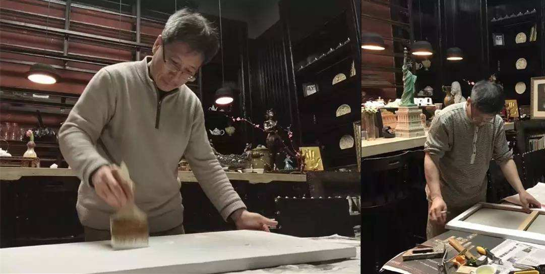 油画绷布过程,油画绷布折角技巧