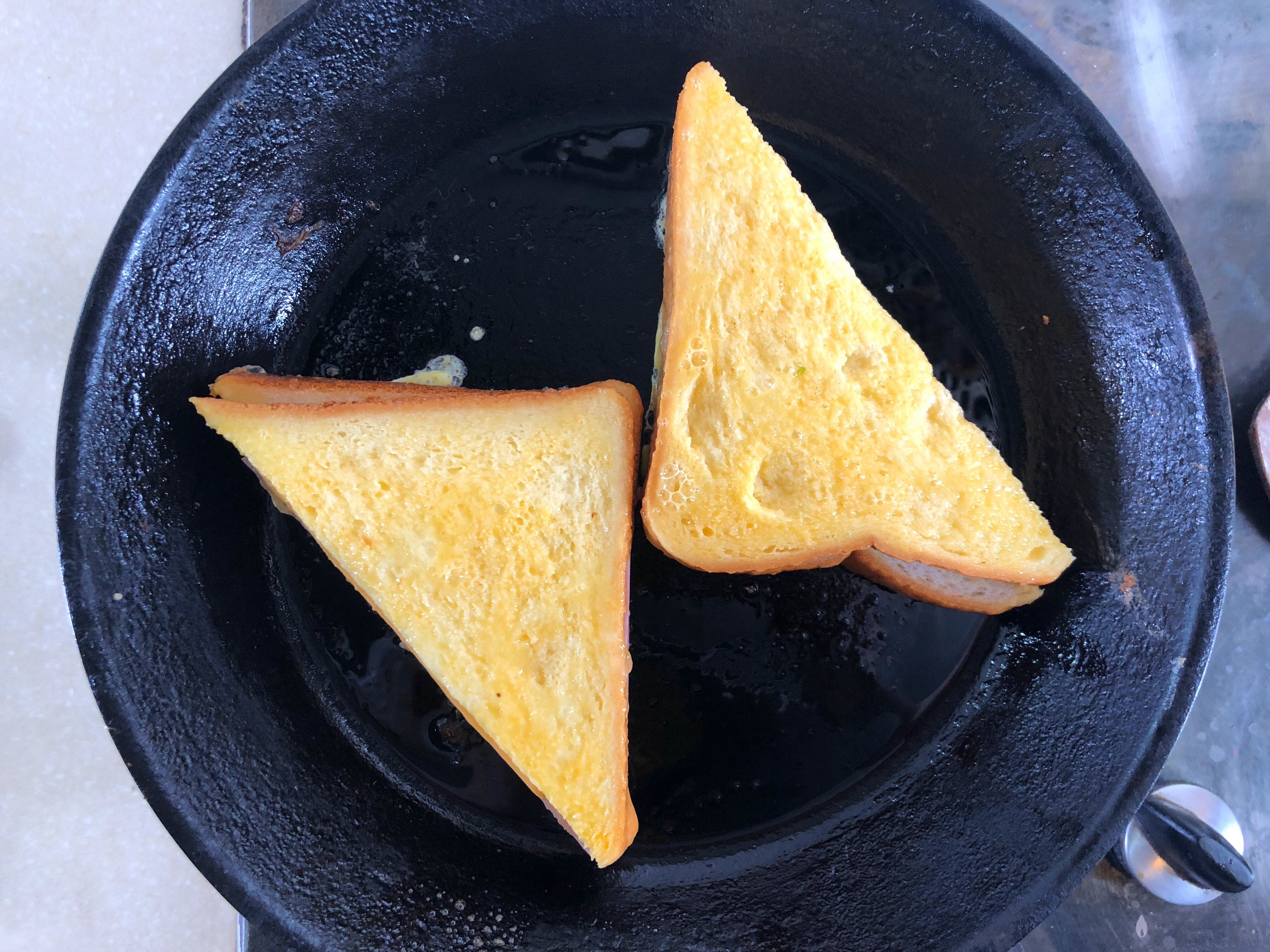 芝士火腿西多士做法空气炸锅,芝士火腿西多士