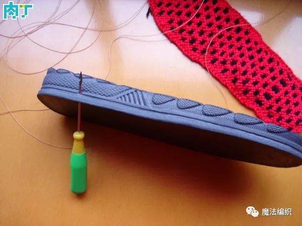 棒针编织毛线拖鞋视频教程,棒针毛线拖鞋编织教程