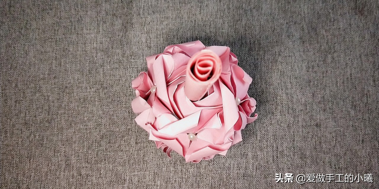 玫瑰花折纸教程图解千纸鹤,折纸玫瑰花花束的做法