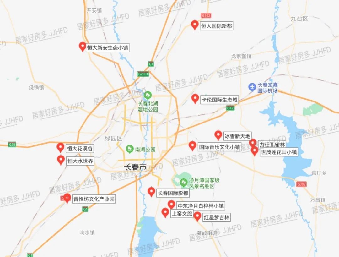 长春七大板块在哪里,长春四大板块核心区域