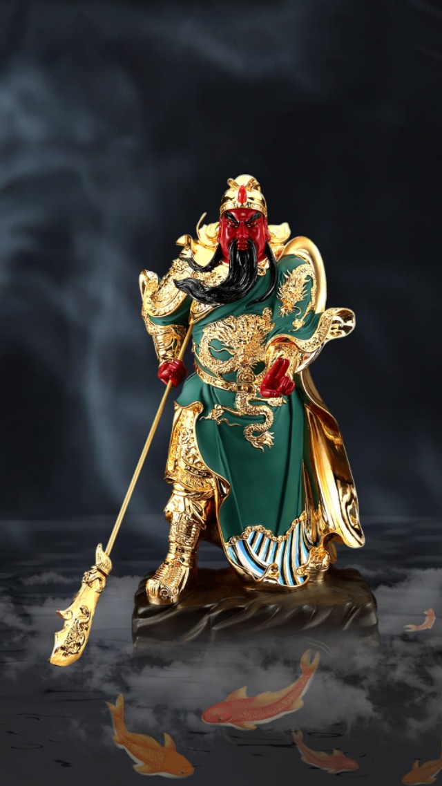 关羽武财神壁纸手机,三国关公手机壁纸