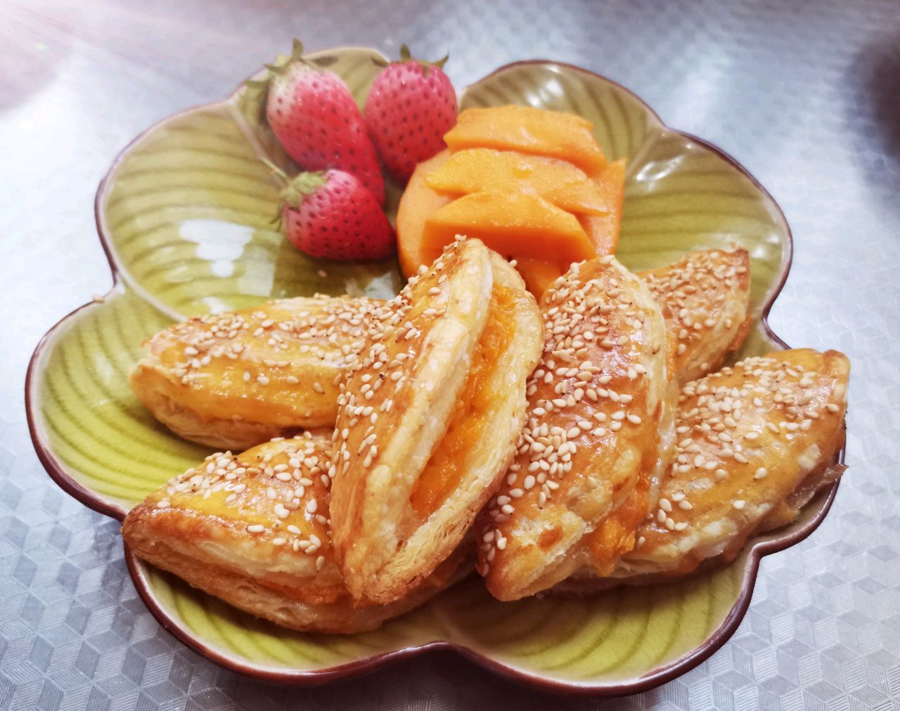 「芒果酥」的做法+配方,适合做下午茶或点心,只因颜值太高了