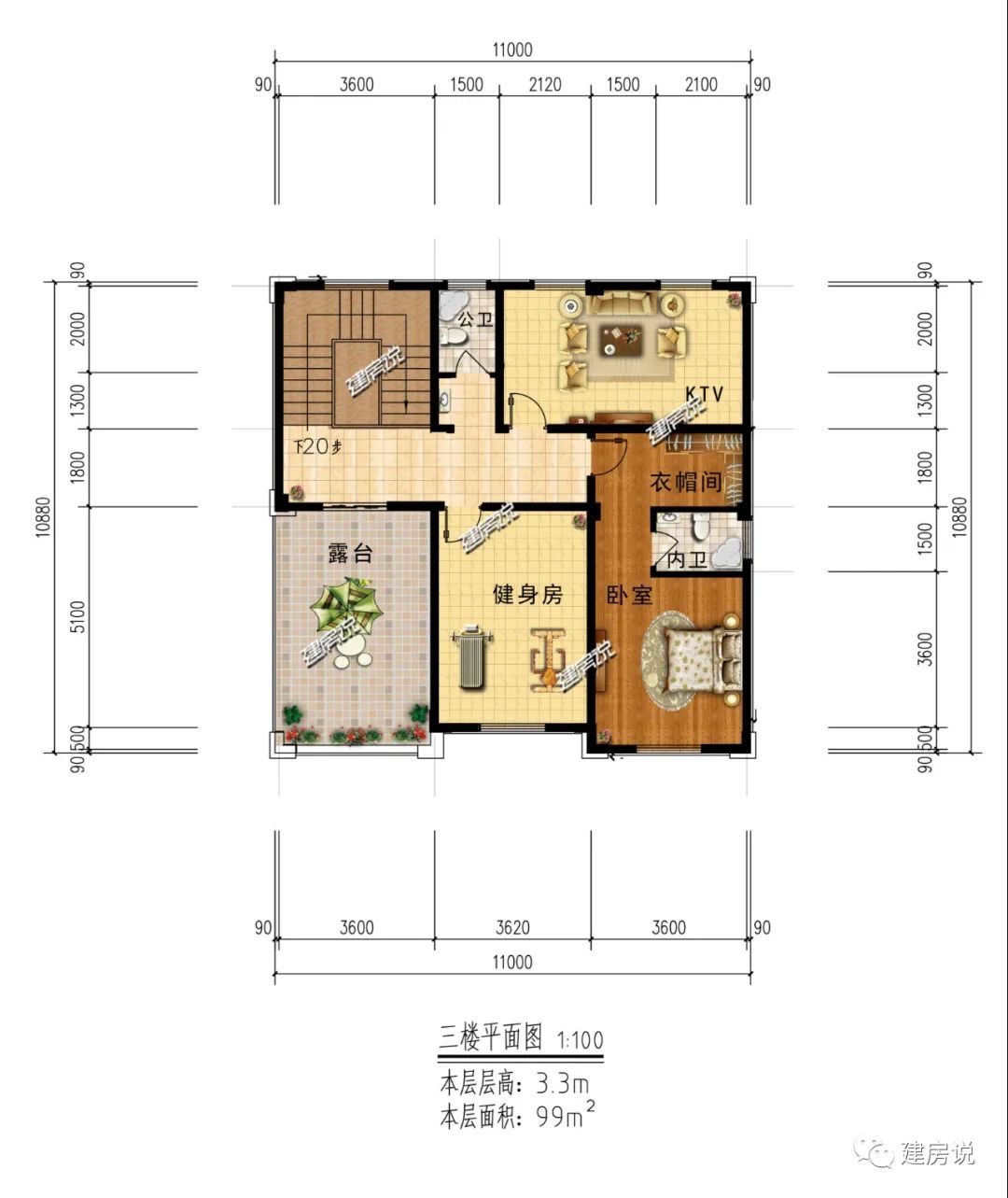 挑空复式别墅怎么设计,复式别墅挑空大客厅