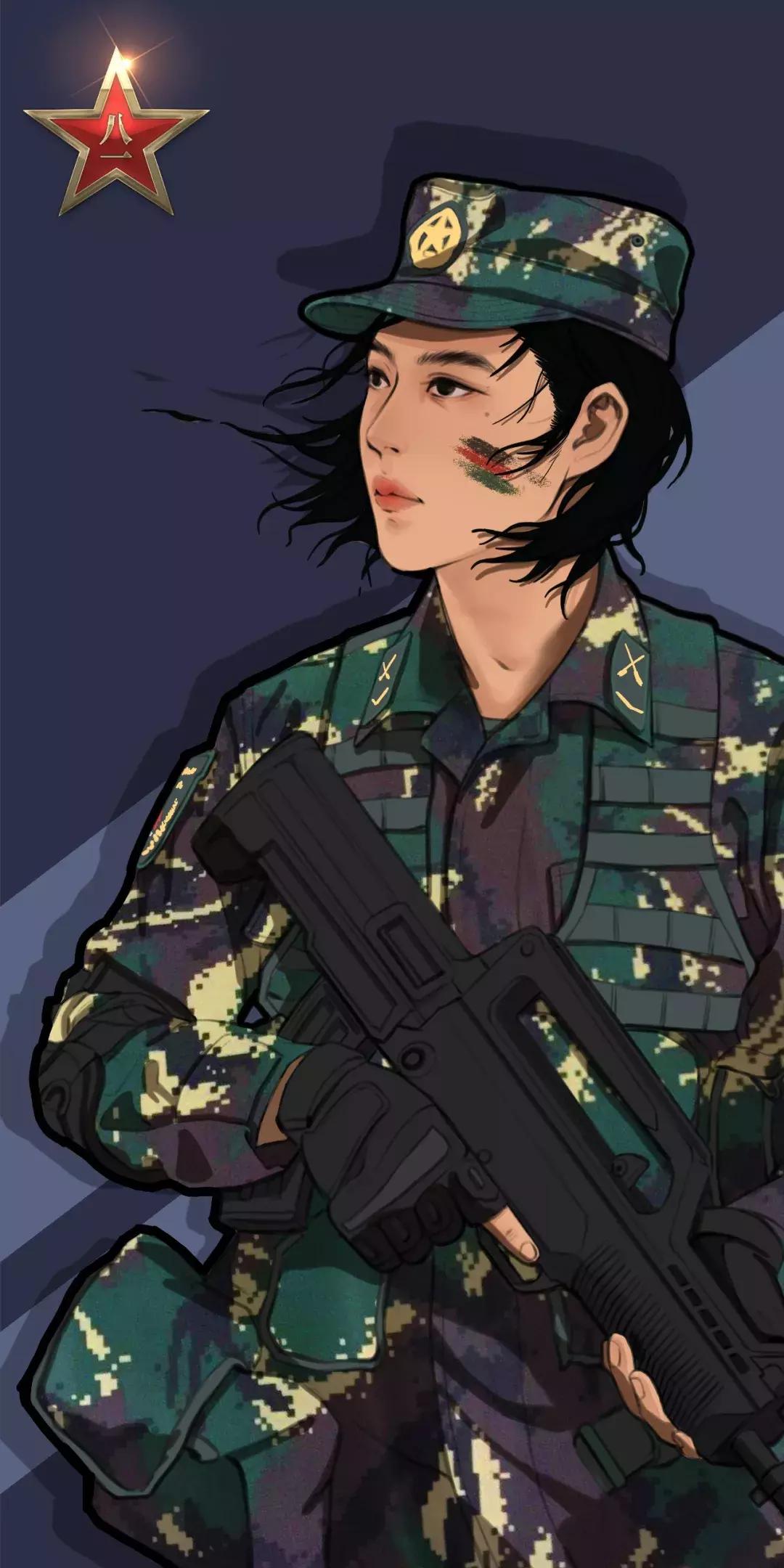 中国军人生日快乐,军人生日快乐动态图片