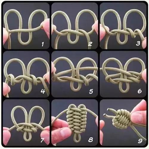 小学生中国结的编法图解,中国结蝴蝶挂件的编法图解