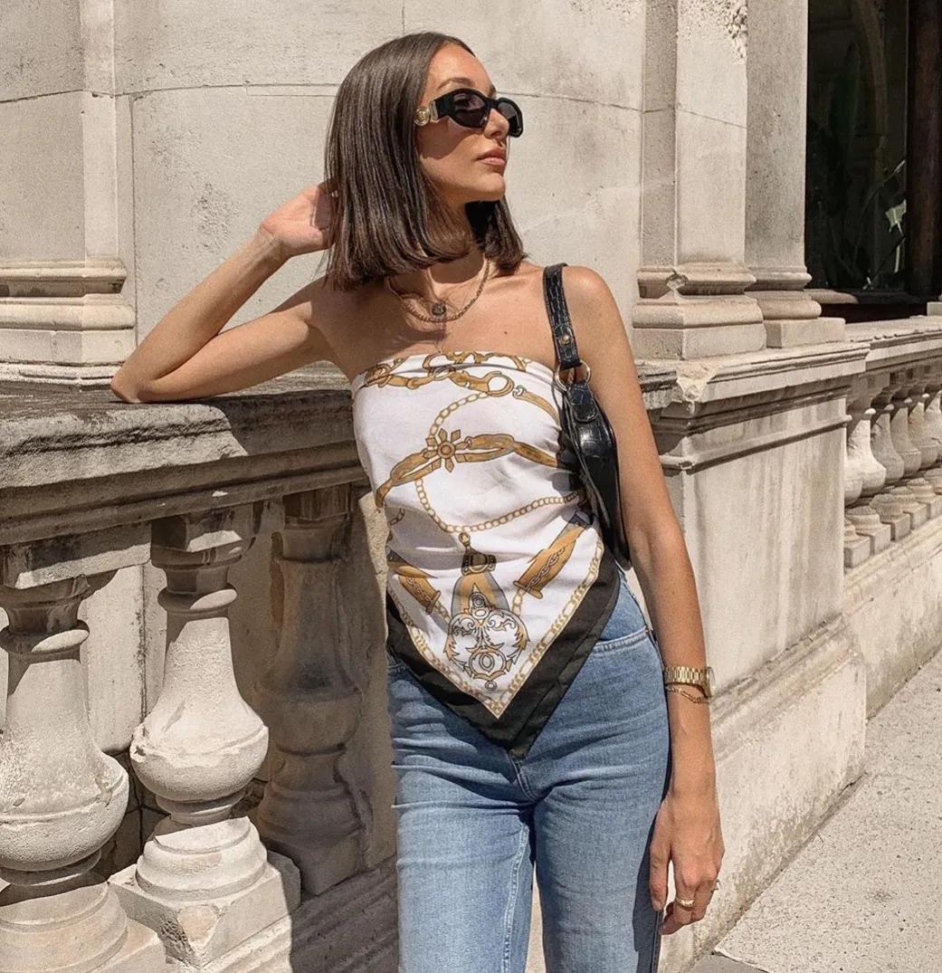 丝巾的100种系法,90x90方形丝巾的系法慢动作视频