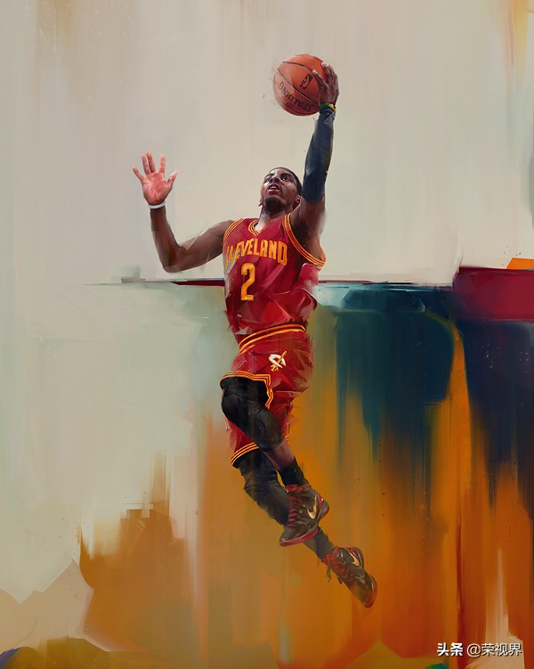 篮球手绘插画图,nbaai插画