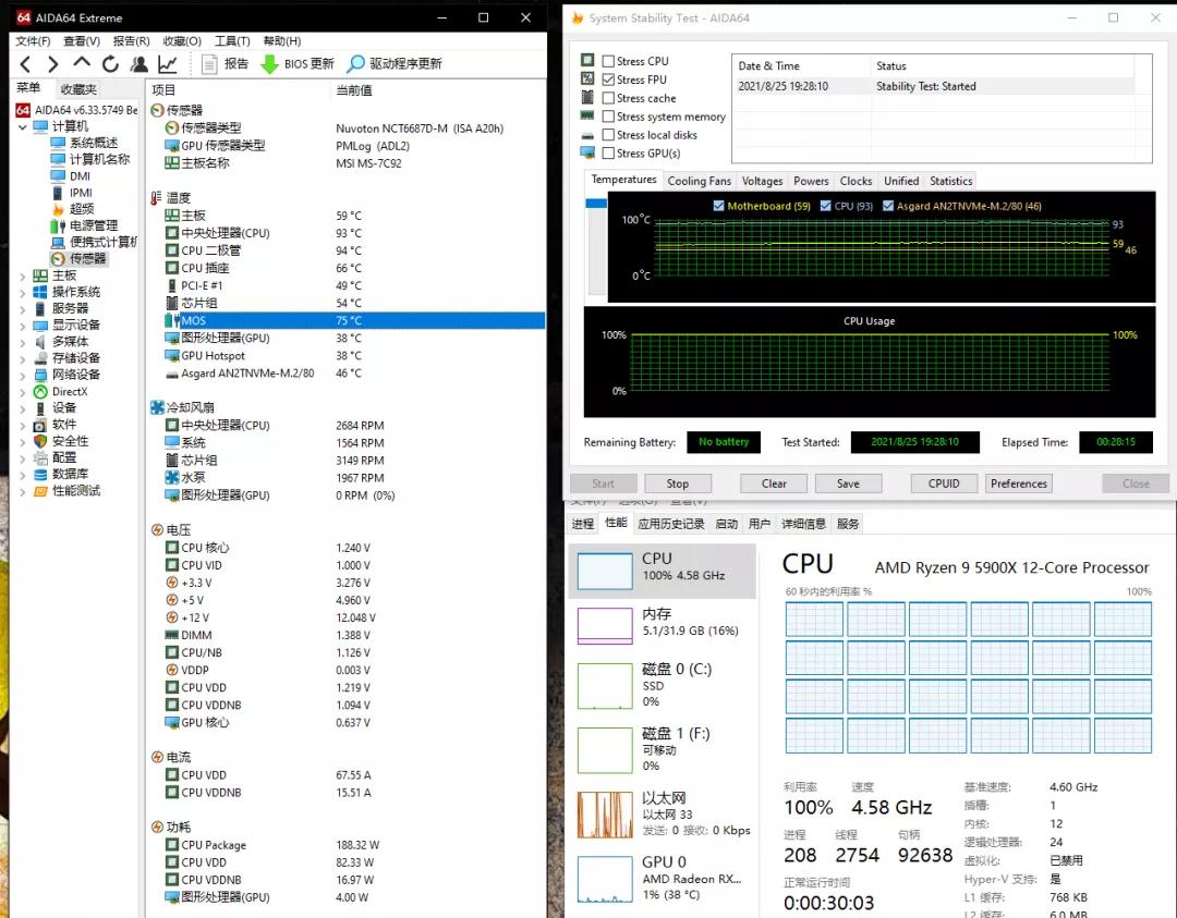 5900x和5800x游戏测试,5800x和5900x散热对比