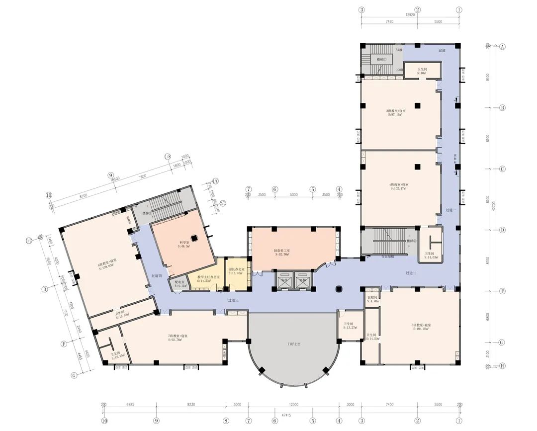 泉州金碧辉煌的幼儿园,泉州幼儿园空间设计效果图