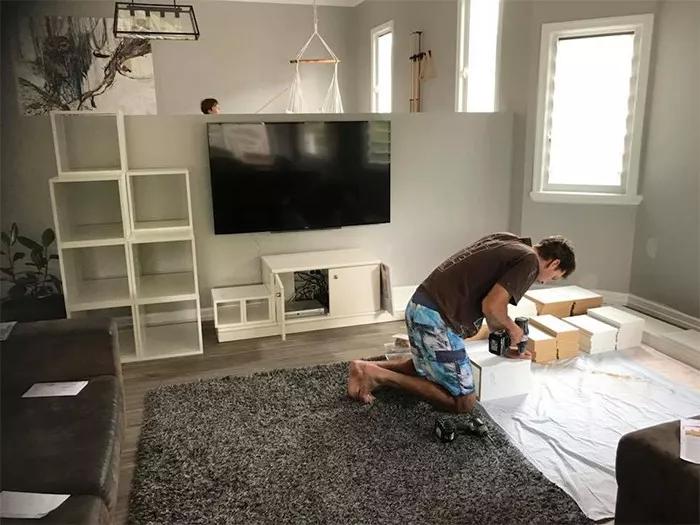 自制墙体书架简单又好用,家用书架设计简易