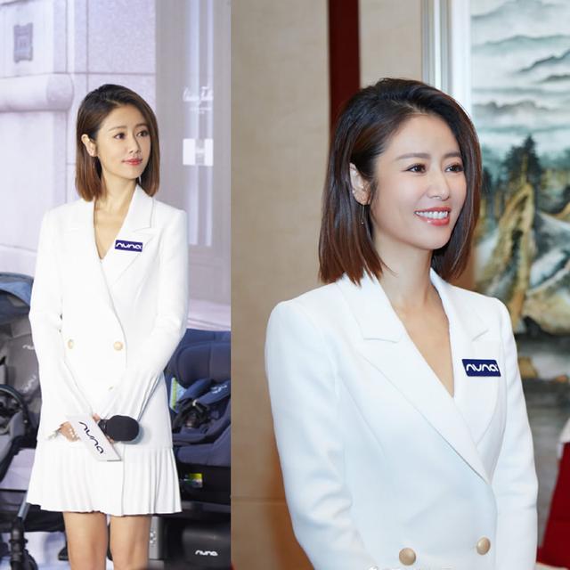 林心如出席活动一身粉红色西装,林心如一身行头多少钱