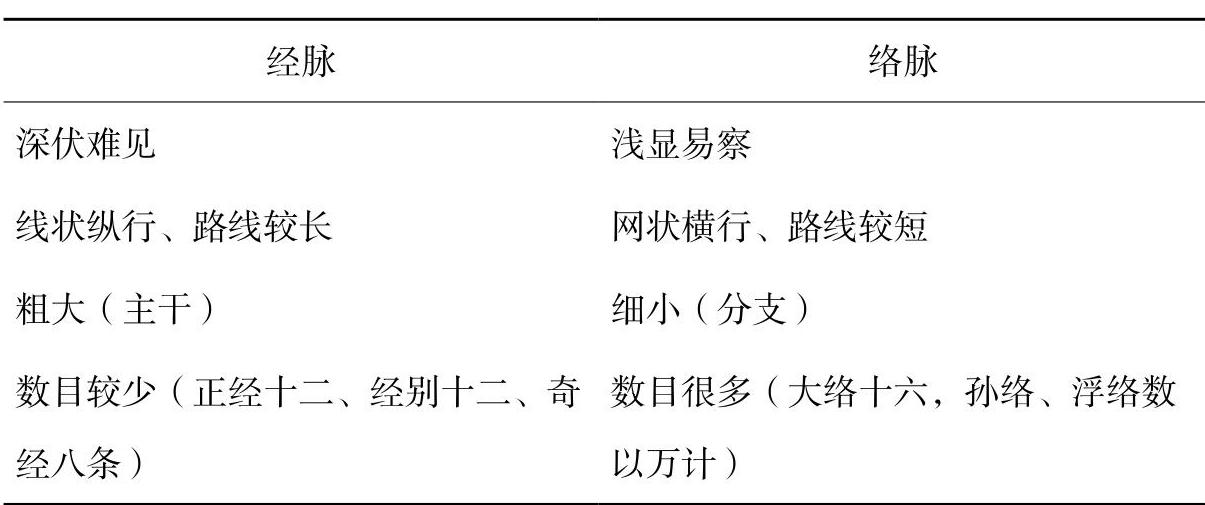 经脉和络脉的区别,经脉与络脉如何区别