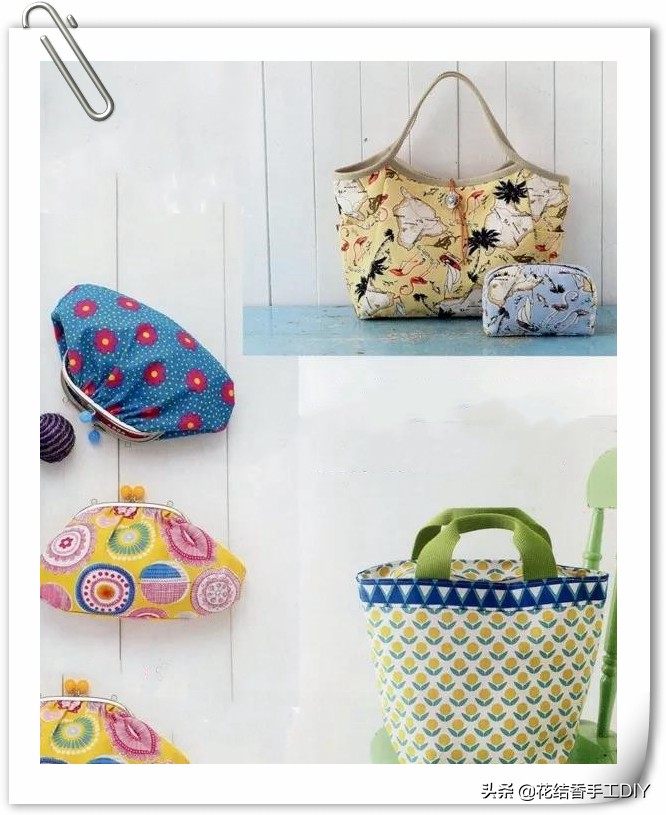 布艺手工：20款简单的拼布包，都能自己做，附4款裁剪图