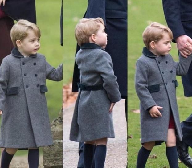 八岁后才能穿长裤，寒冬乔治王子光着小腿冻出鼻涕，小公主乐开花