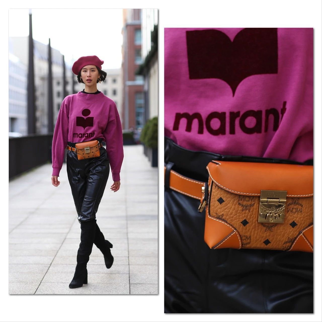 大衣配背包好看吗,大衣配短款包包显个高