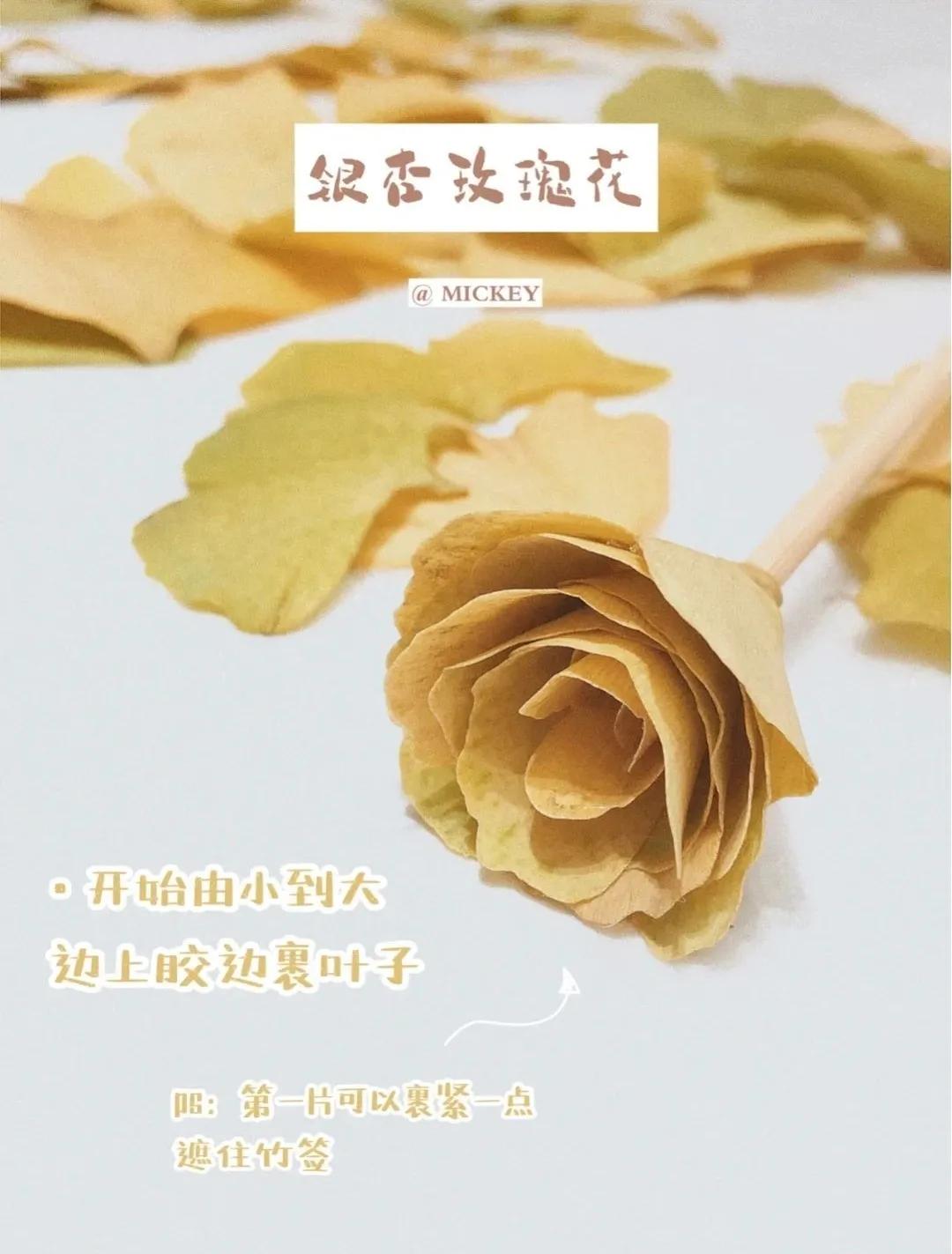 银杏叶咋做玫瑰花,银杏叶怎么做玫瑰花