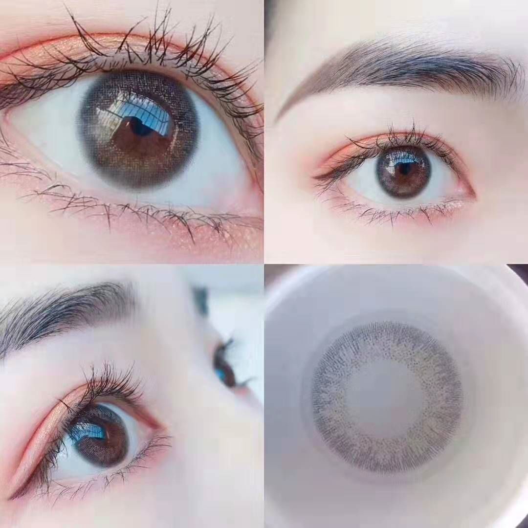 momo墨褐花生酱同款美瞳 (美瞳放大100倍后的样子)