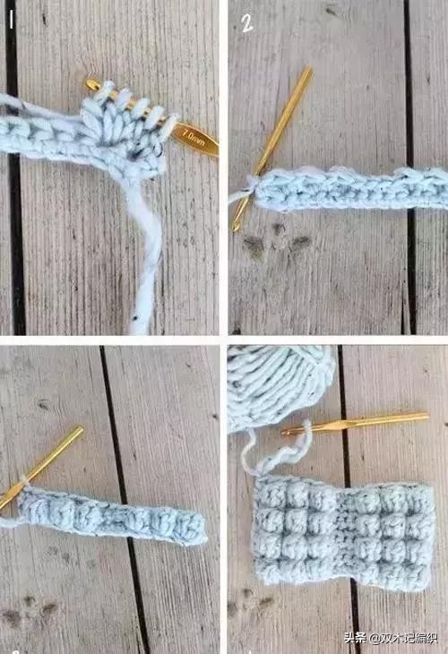 蝴蝶结的钩法教程全过程,金边蝴蝶结钩针详细教程图解