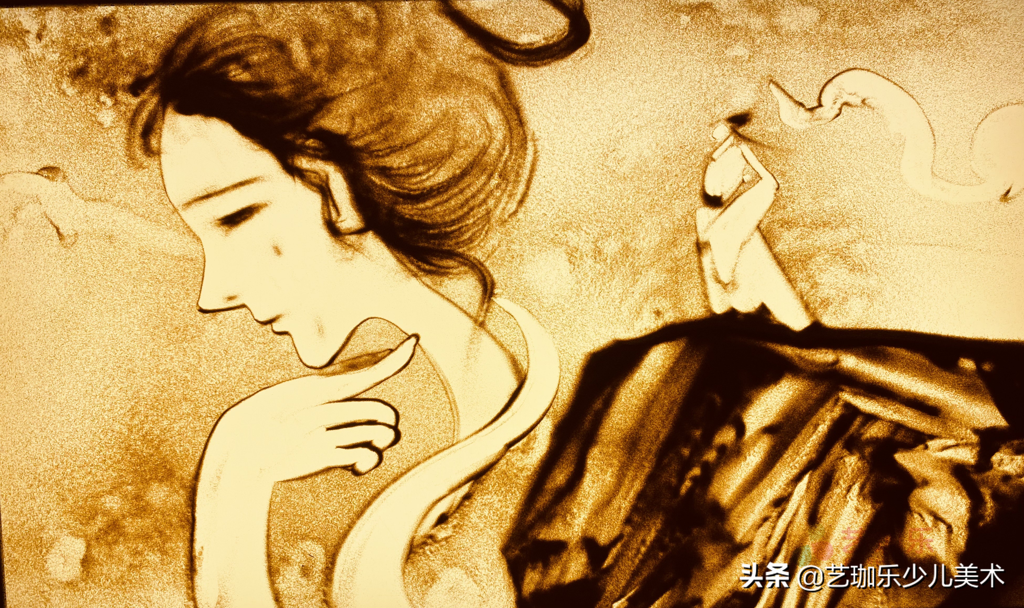 幼儿零基础沙画动物,金丝沙画教程零基础入门