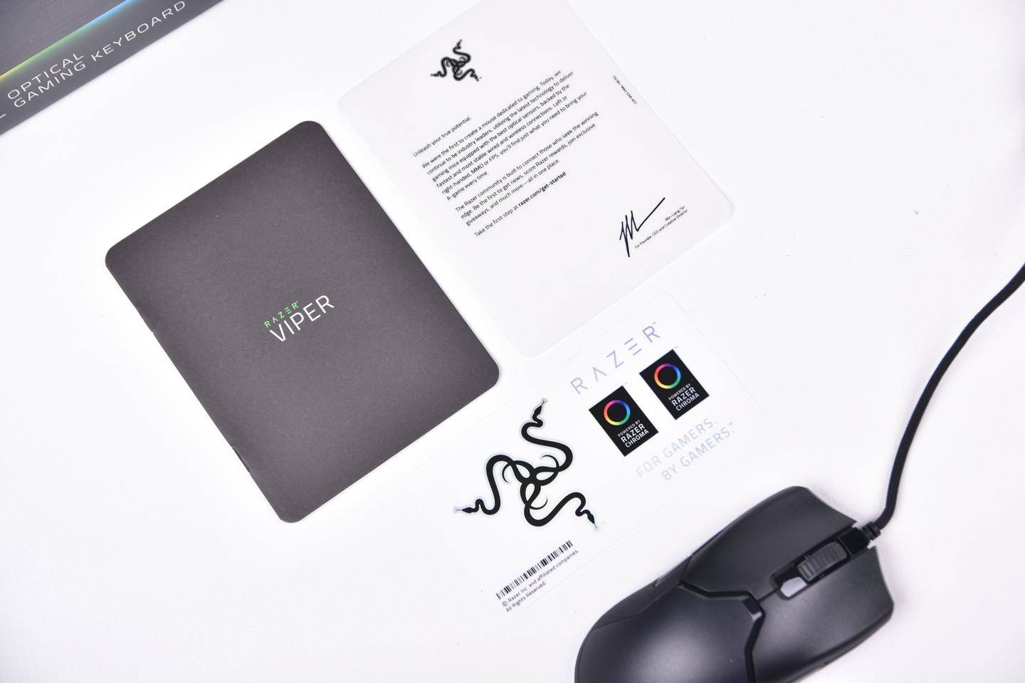 雷蛇毒蝰Viper旗舰鼠标，7000万次寿命16000DPI，游戏办公通杀