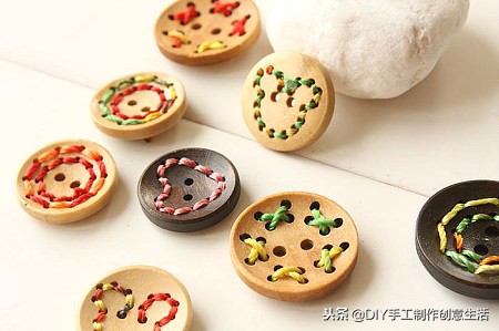 纽扣旧物改造篮子,旧物改造牛仔布做钥匙扣