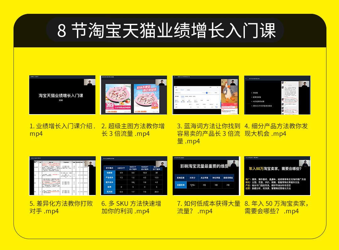 拼多多淘宝开店运营卖货全套教程,2021手机淘宝开店新手怎样运营