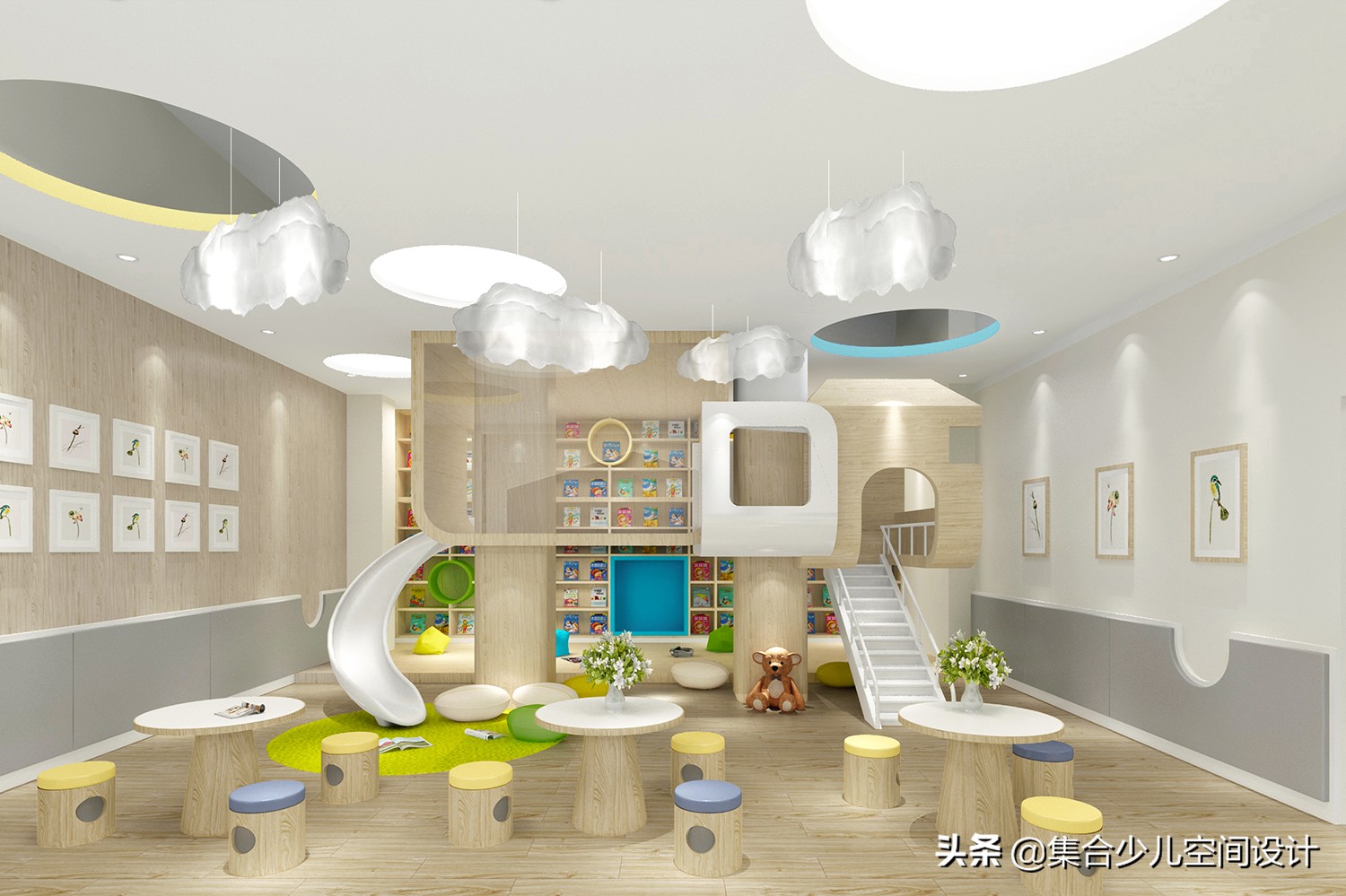 小型早教托育中心设计效果图,孩子的第二个家