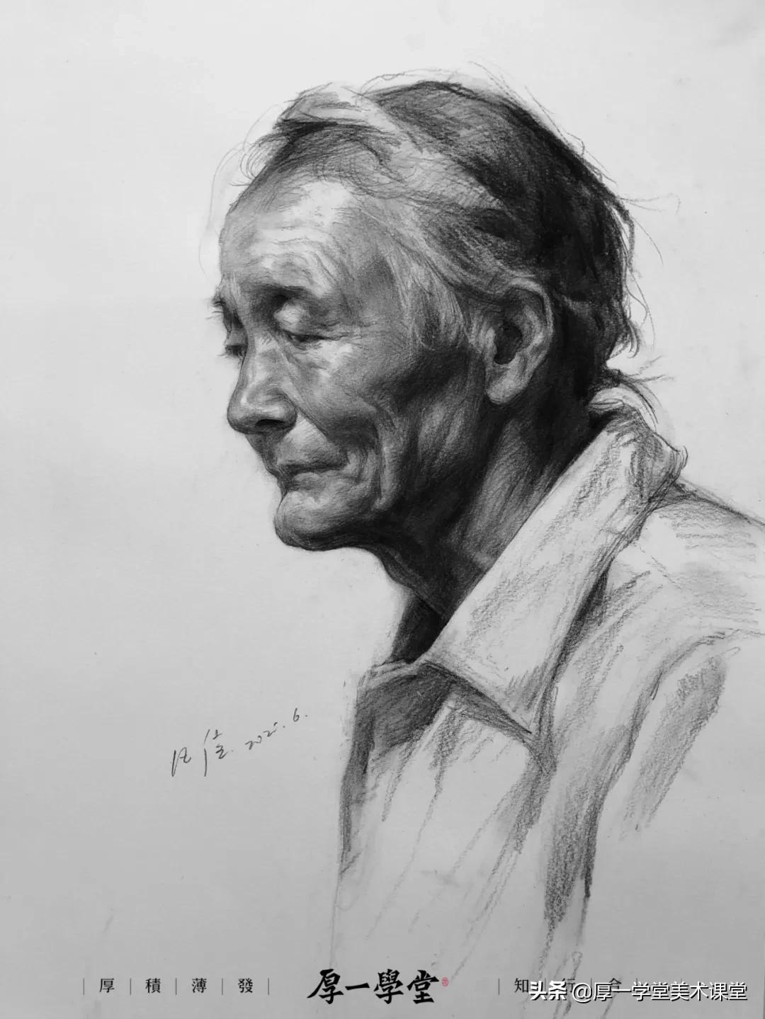 联考高分素描人头像,素描头像联考得分技巧