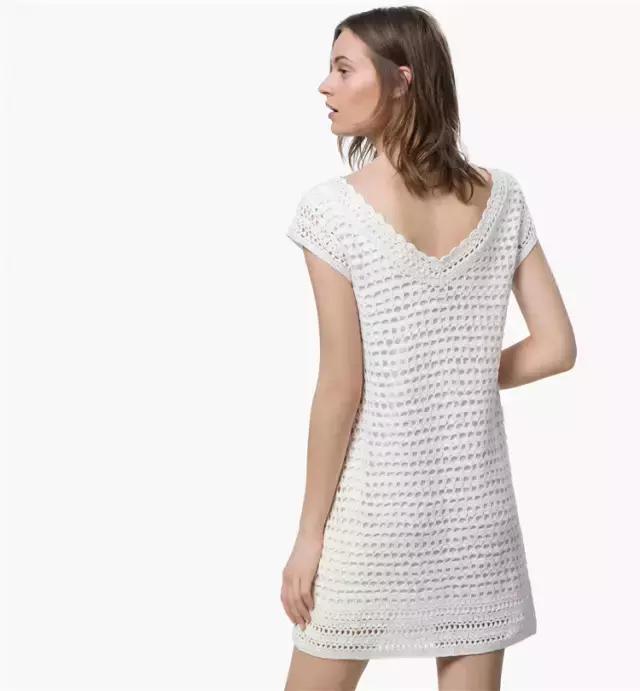 钩针编织女士连衣裙视频图解过程,郁金香钩针连衣裙图案图解