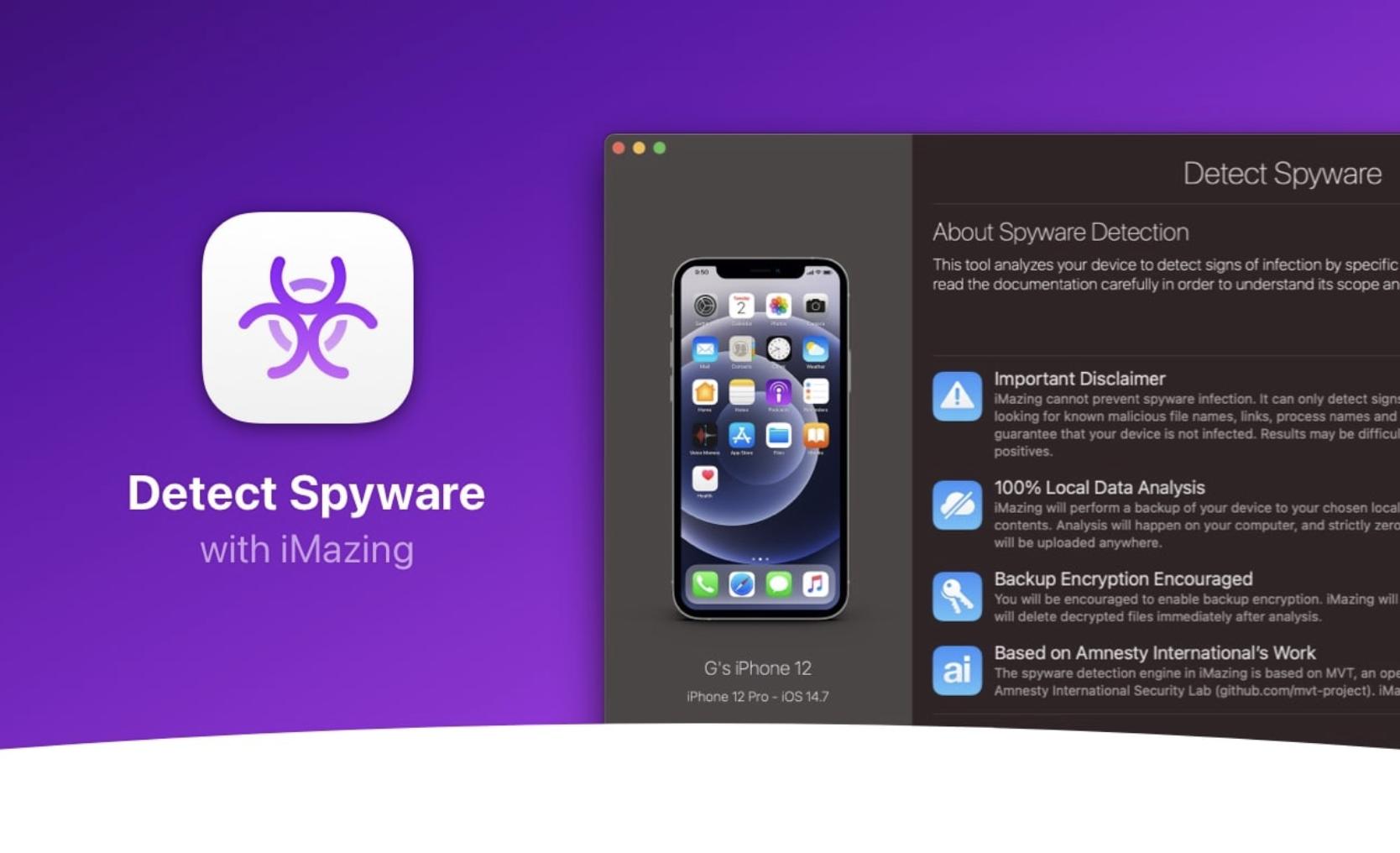 iMazing应用程序更新了工具，可以检测iPhone上的Pegasus间谍软件