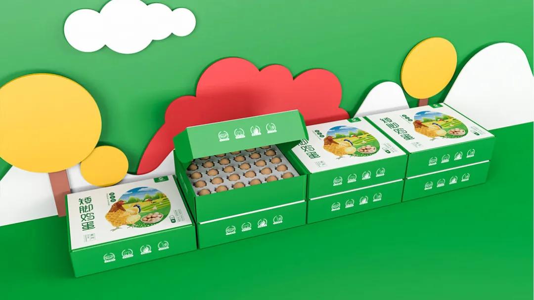 鸡蛋包装还可以这样利用,鸡蛋包装设计清新风格