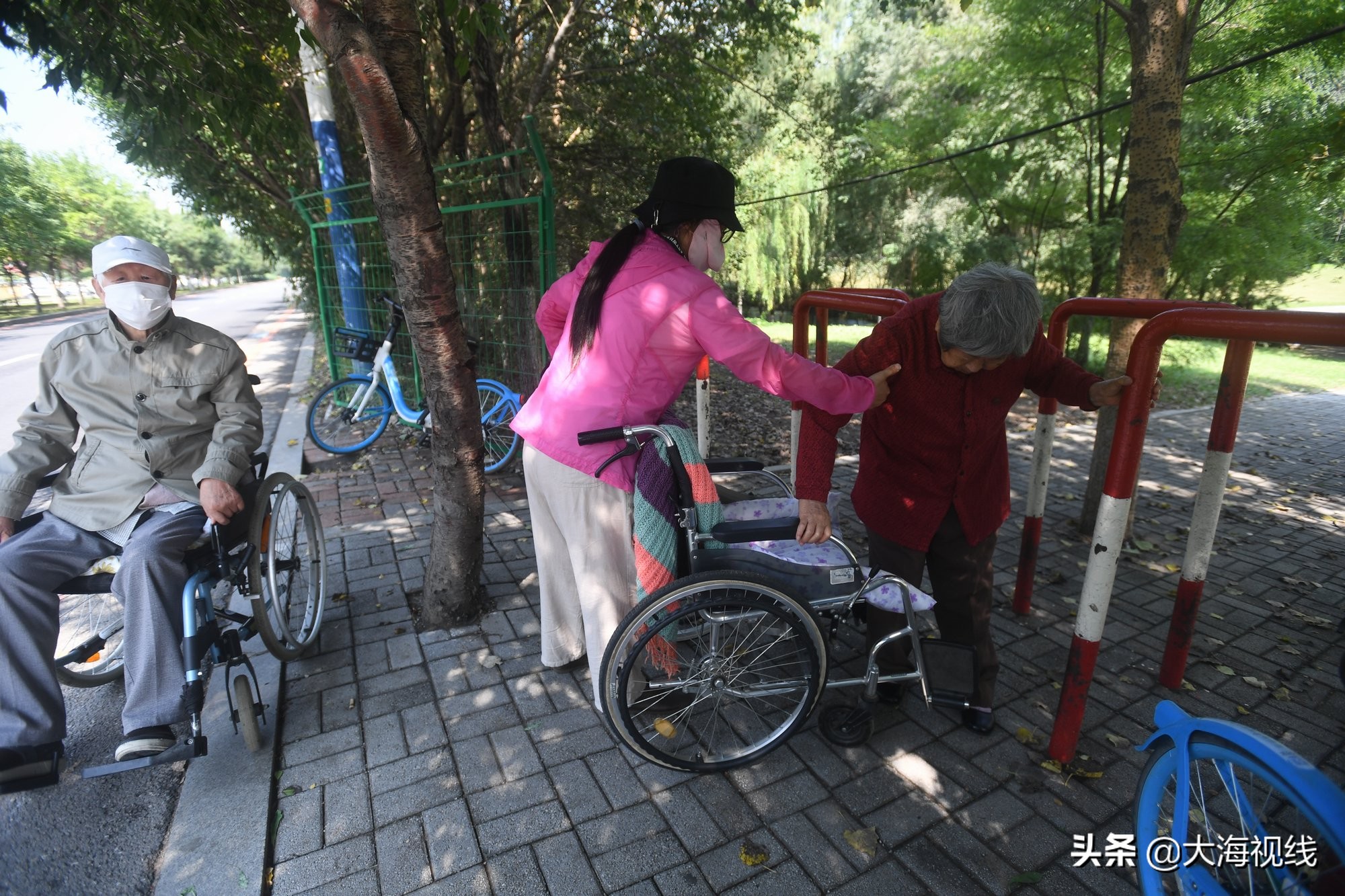 沈阳上演孝父敬母一幕任女士告诉你啥叫“我是你的腿”