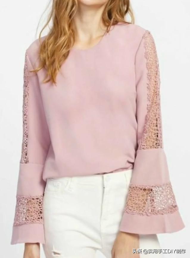 布艺花边造型手工,贝彩布艺落肩袖连衣裙裁剪教程