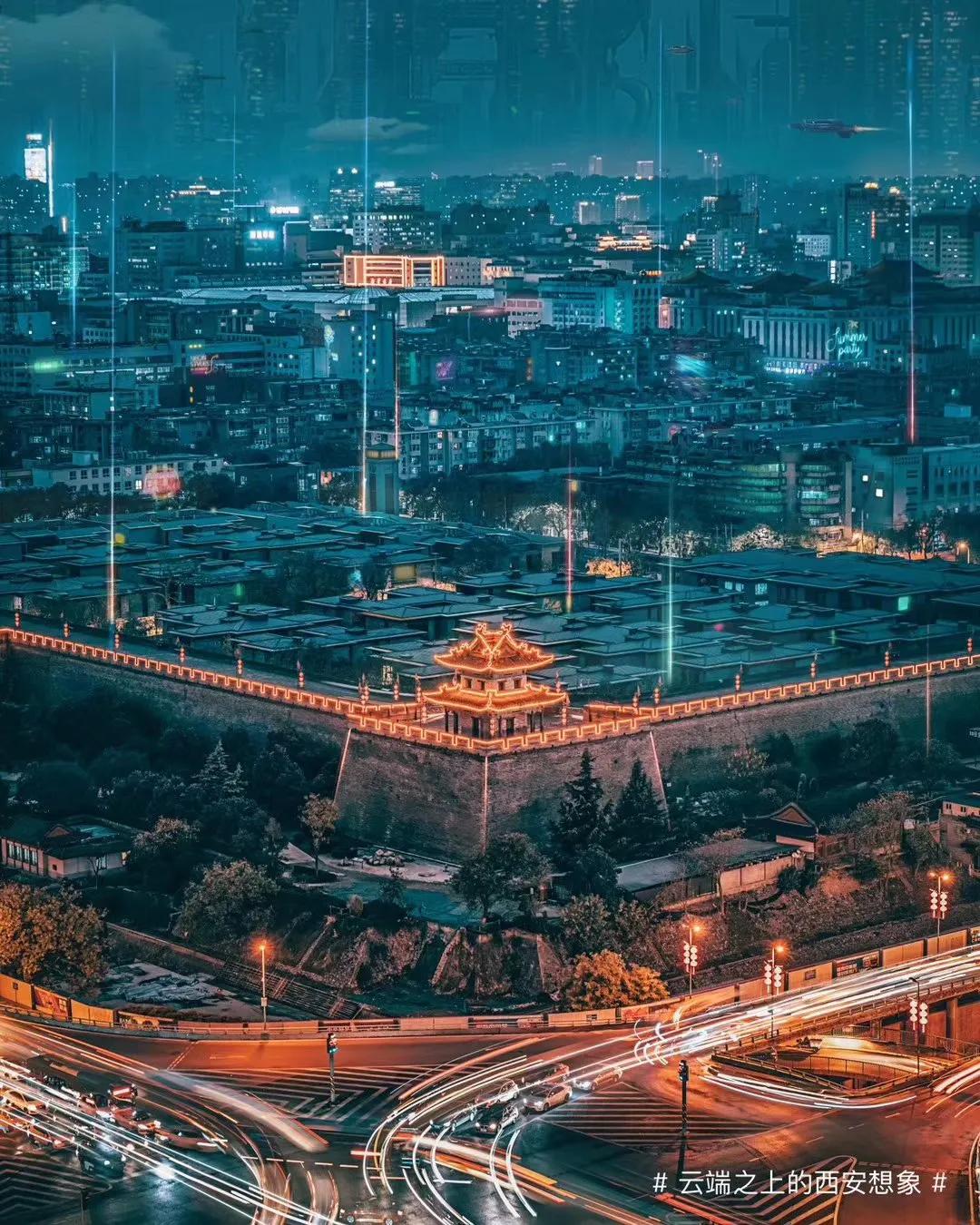 西安一座迷人的城市,美丽的西安城市真美