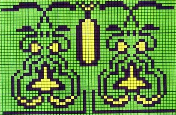 4-6岁儿童花毛衣图案大全,毛衣提花花卉图案图解