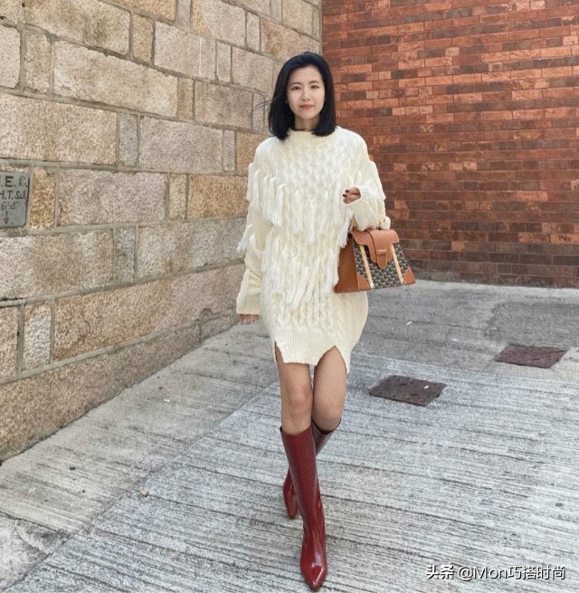 如何把宽大的毛衣穿得显瘦,春天穿毛衣教程
