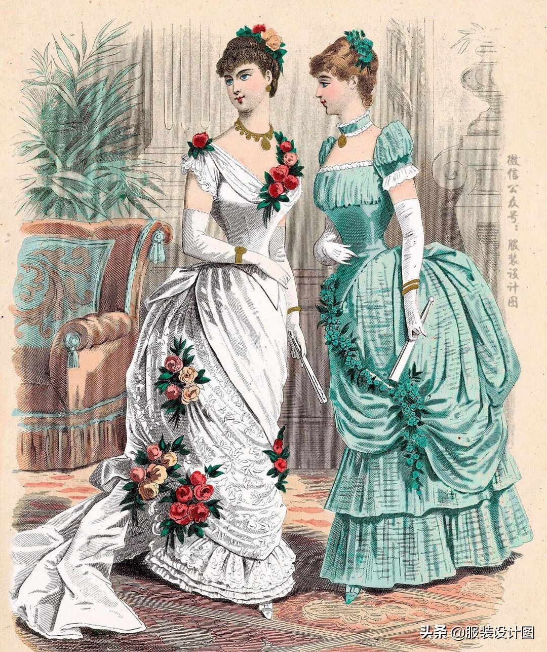 洛可可风格服装设计,服装设计巴洛克宫廷风图