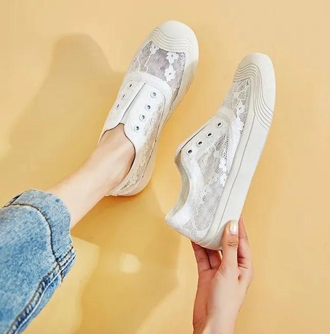 蕾丝小雏菊懒人鞋,穿上比高跟鞋还好看