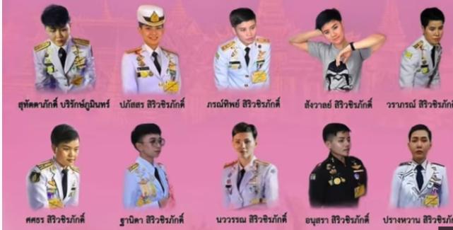 泰王20位忠诚美人,泰王20名嫔妃图片大全